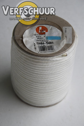 Gevlochten touw 100% nylon 5mm-50m