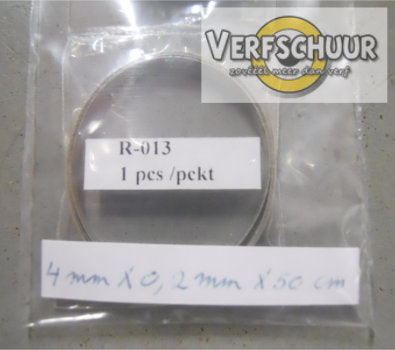 Fine silver flat wire 4x0.2x500mm platte draad R-013