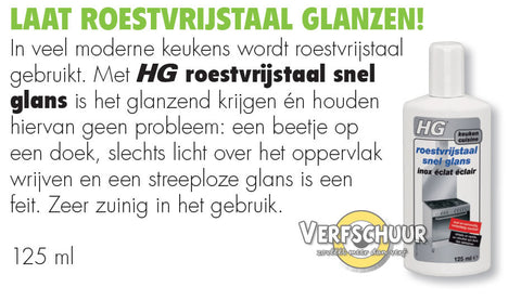 HG Roestvrijstaal 'snel' glans 125ml